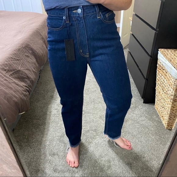 Nwt Carmar Sebastian High Waisted Raw Hem Jeans - Picture 3 of 12